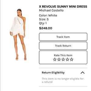 White Michael Costello cocktail dress